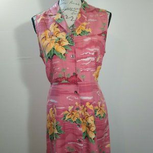 Tommy Bahama  100% Silk Button Down Dress
